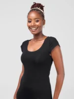 Vivo Basic Cap Sleeved Leila Dress - Black - Image 4