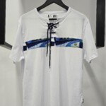 Men's Short T-shirts - FEN Front Lace Up - White