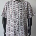 SlimFit Linen-Black Red and White Shirts