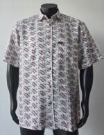 SlimFit Linen-Black Red and White Shirts