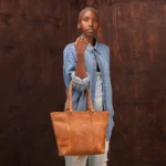 SandStorm Pull-up Leather Everlyne Tote Bags