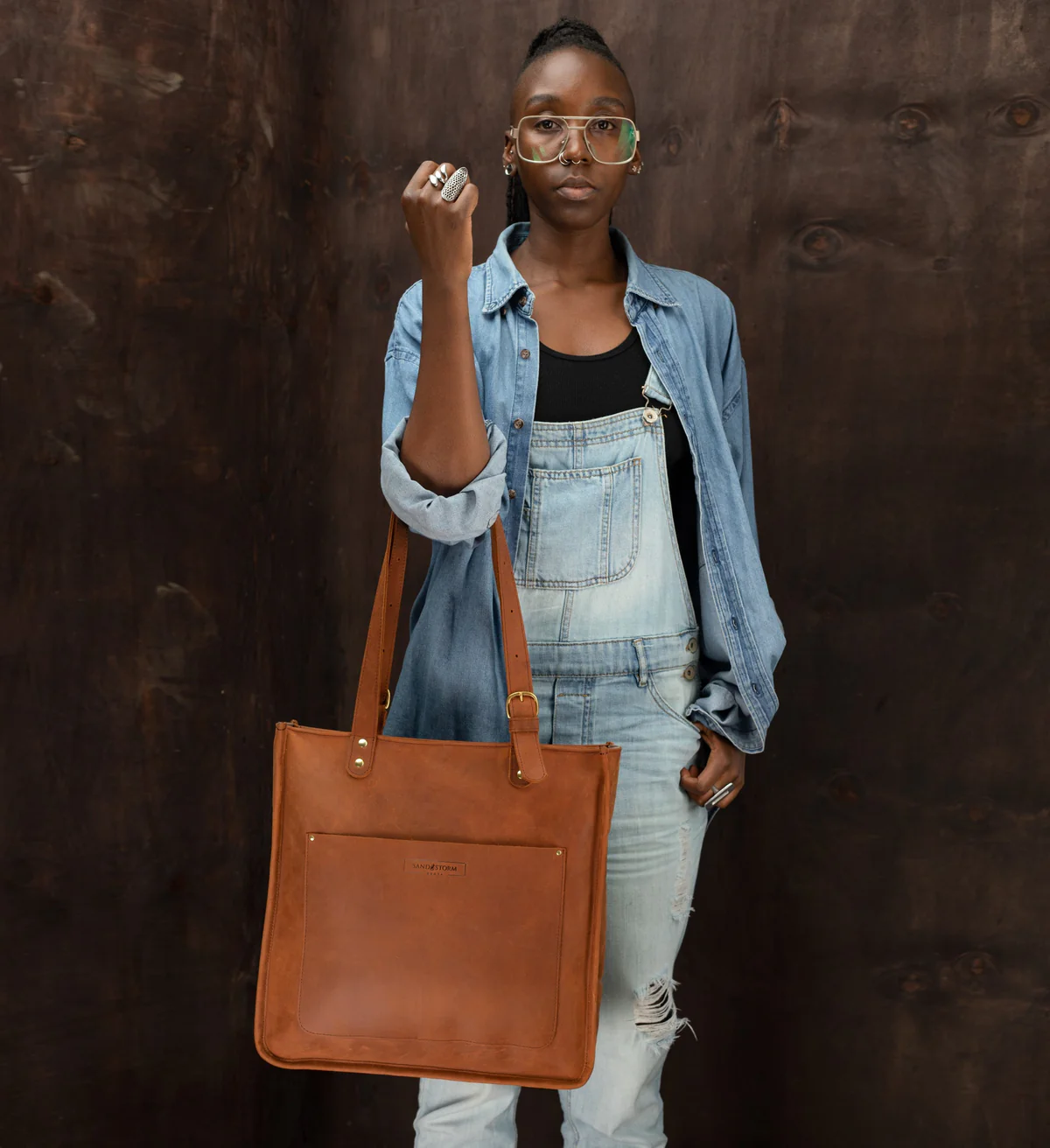 Pull-up Leather Pauline Tote