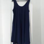 Vivo Yumi Sleeveless Knee Length Dress (Navy Blue)