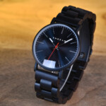 Snezar Metal & Wooden Ebony Black Timepiece - Image 2