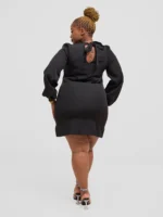 Eyane Little Black Bow Shift Dress - Image 2