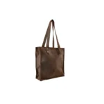 Pull Up Leather Shopper Tote Brown - Image 7